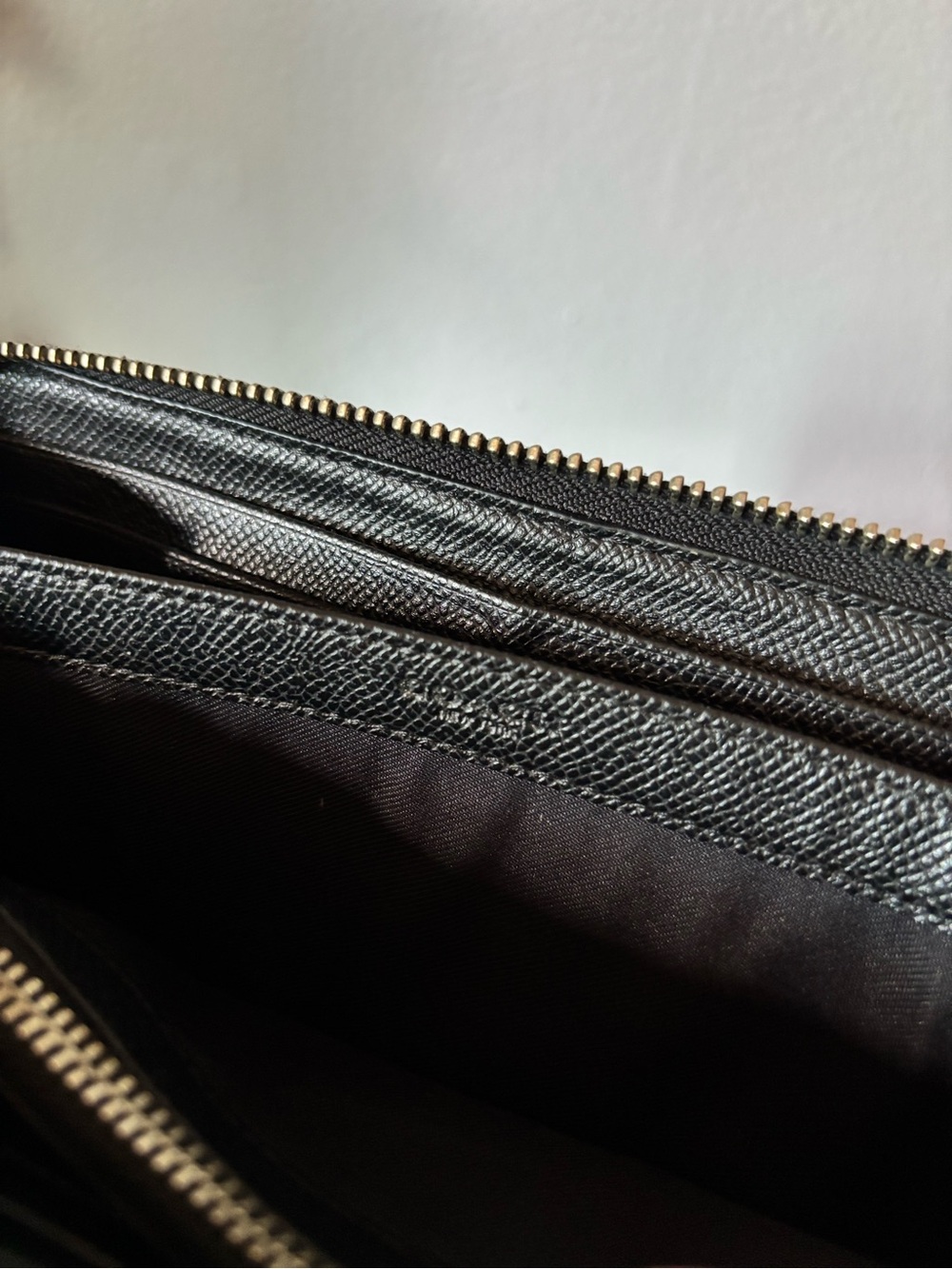 Coach Signature Canvas Zip Wallet in Brown and Khaki - Picture 8 of 9